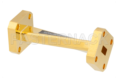 WR-28 45 Degree Left-hand Waveguide Twist With a UG-599/U Flange Operating From 26.5 GHz to 40 GHz