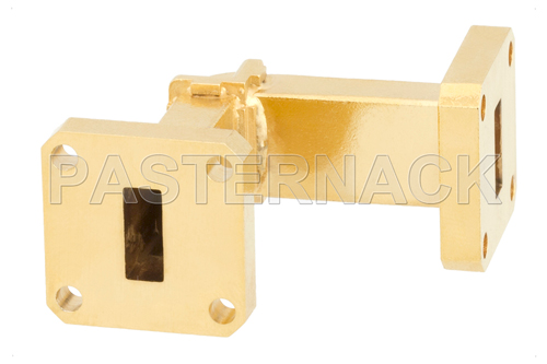 WR-42 Instrumentation Grade Waveguide E-Bend with UG-595/U Flange Operating from 18 GHz to 26.5 GHz