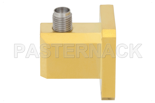 WR-42 UG-595/U Square Cover Flange to 2.92mm Female Waveguide to Coax Adapter Operating From 18 GHz to 26.5 GHz, K Band