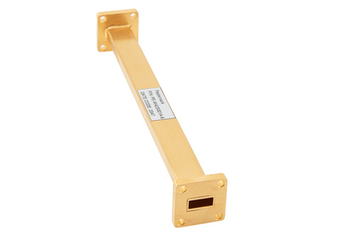 WR-42 Instrumentation Grade Straight Waveguide Section 6 Inch Length, UG-595/U Square Cover Flange from 18 GHz to 26.5 GHz
