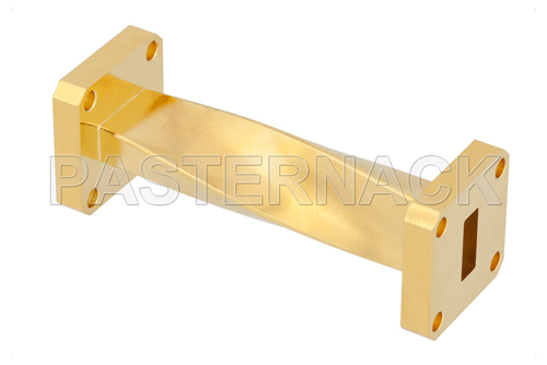 WR-42 90 Degree Waveguide Twist With a UG-595/U Flange Operating From 18 GHz to 26.5 GHz