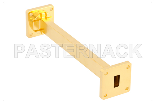 WR-51 Instrumentation Grade Straight Waveguide Section 6 Inch Length with UBR180 Flange Operating from 15 GHz to 22 GHz