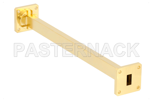WR-51 Instrumentation Grade Straight Waveguide Section 9 Inch Length with UBR180 Flange Operating from 15 GHz to 22 GHz