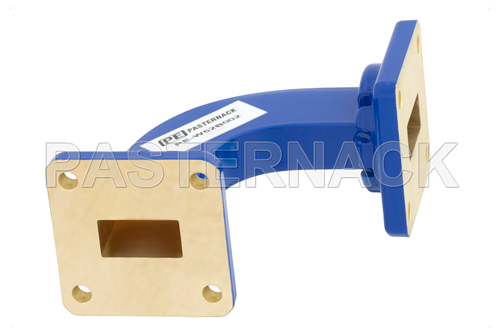 WR-62 Commercial Grade Waveguide H-Bend with UG-419/U Flange Operating from 12.4 GHz to 18 GHz