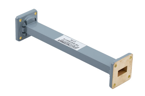 WR-62 Commercial Grade Straight Waveguide Section 6 Inch Length with UG-419/U Flange Operating from 12.4 GHz to 18 GHz