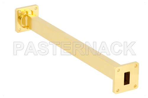 WR-62 Instrumentation Grade Straight Waveguide Section 9 Inch Length with UG-419/U Flange Operating from 12.4 GHz to 18 GHz