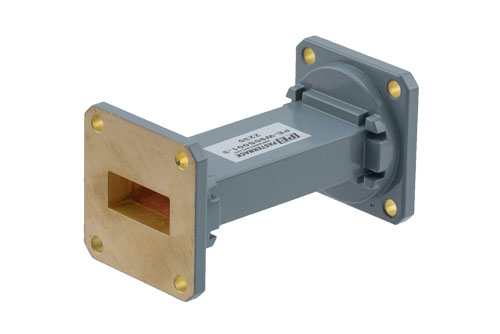 WR-90 Commercial Grade Straight Waveguide Section 3 Inch Length with UG-39/U Flange Operating from 8.2 GHz to 12.4 GHz