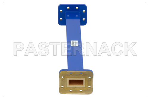 WR-90 Commercial Grade Straight Waveguide Section 12 Inch Length with CPR-90G Flange Operating from 8.2 GHz to 12.4 GHz