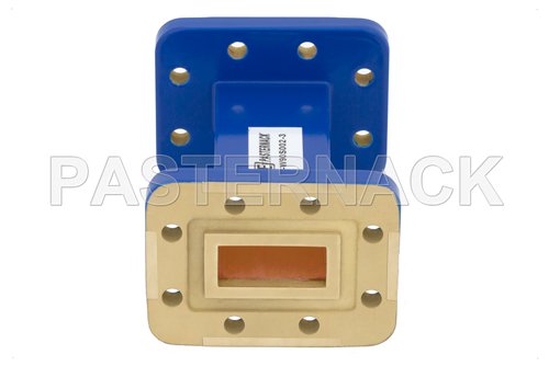 WR-90 Commercial Grade Straight Waveguide Section 3 Inch Length with CPR-90G Flange Operating from 8.2 GHz to 12.4 GHz