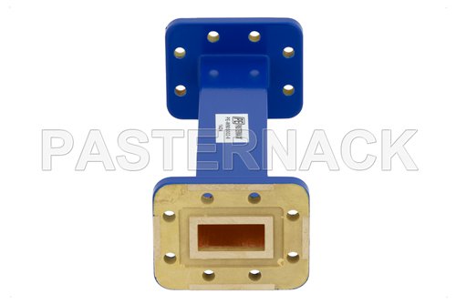 WR-90 Commercial Grade Straight Waveguide Section 6 Inch Length with CPR-90G Flange Operating from 8.2 GHz to 12.4 GHz
