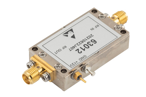 Broadband Low Noise Amplifier, 1 KHz to 1000 MHz, 40 dB Gain, 1 dB Noise Figure, +12V, SMA