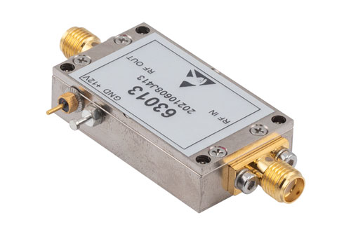 Broadband Low Noise Amplifier, 1 KHz to 1000 MHz, 50 dB Gain, 1 dB Noise Figure, +12V, SMA