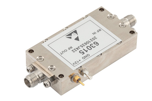Broadband Low Noise Amplifier, 100 MHz to 18 GHz, 38 dB Gain, 3 dB Noise Figure, 12V, SMA