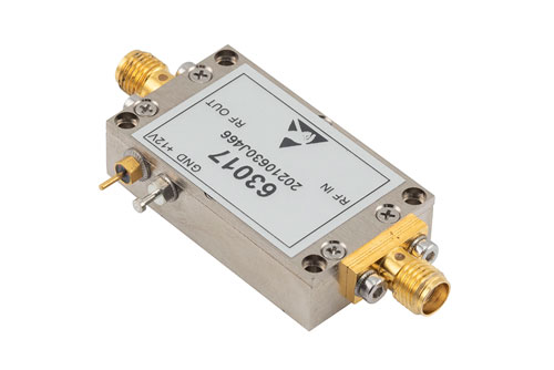 Input Protected Low Noise Amplifier, 20 MHz to 3000 MHz, 1 Watt RF Input Power, 30 dB Gain, 1.7 dB Noise Figure, 12V, SMA