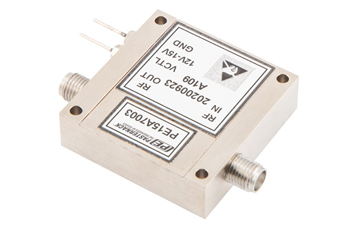 40 dB Variable Gain Amplifier, 15 dBm P1dB, 2 GHz to 6 GHz, 20 dB Gain Control, 3 dB NF, SMA