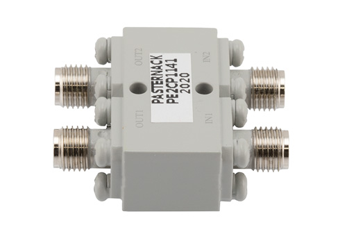 90 Degree SMA Hybrid Coupler from 5 GHz to 10 GHz Rated to 50 Watts