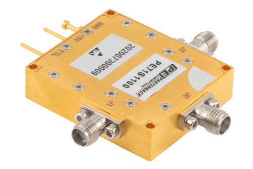 Reflective SPDT GaN High Power PIN Diode Switch Operating from DC to 6 GHz Up to 40 Watts (+46 dBm), < 100ns and SMA