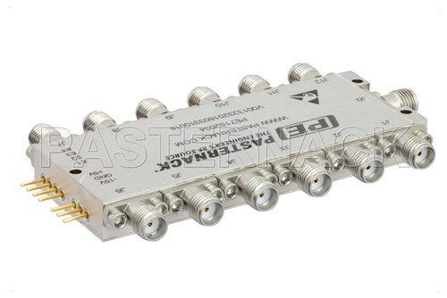 Absorptive SP12T PIN Diode Switch Operating From 100 MHz to 20 GHz Up to +27 dBm and SMA