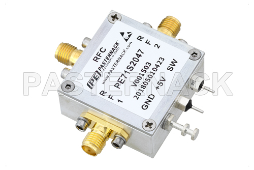 SPDT PIN Diode Switch Operating from 30 MHz to 530 MHz Up to 5 Watts (+37 dBm) and SMA
