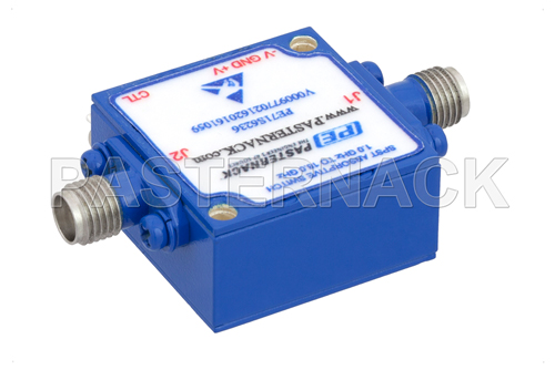 SPST PIN Diode Switch Operating From 1 GHz to 18 GHz Up to +20 dBm and SMA