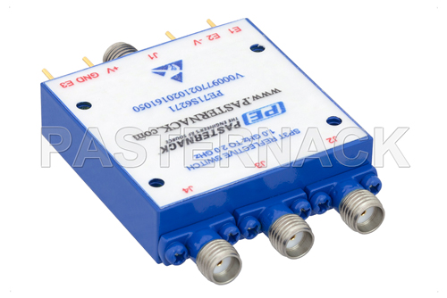 SP3T PIN Diode Switch Operating From 1 GHz to 2 GHz Up to +20 dBm and Field Replaceable SMA