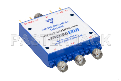 SP3T PIN Diode Switch Operating From 2 GHz to 4 GHz Up to +20 dBm and SMA