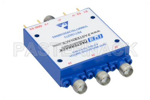 SP3T PIN Diode Switch Operating From 4 GHz to 8 GHz Up to +20 dBm and SMA