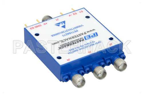 SP3T PIN Diode Switch Operating From 12 GHz to 18 GHz Up to +20 dBm and SMA