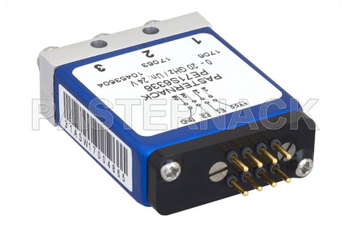 SPDT 0.03 dB Low Insertion Loss Repeatability Relay Latching Switch, DC to 20 GHz, 1W, 24V, Indicators, Self Cut Off, TTL, SMA