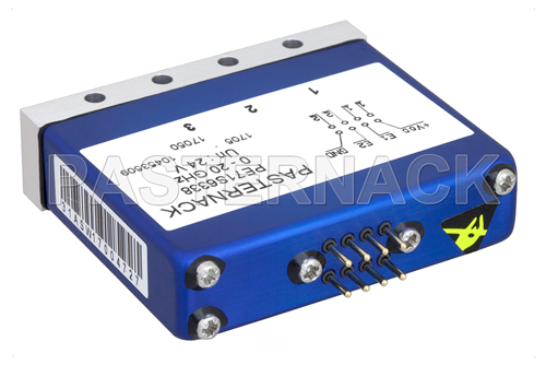 SPDT 0.03 dB Low Insertion Loss Repeatability Relay Latching Switch, DC to 20 GHz, 1W, 24V, Indicators, Self Cut Off, TTL, Terminated, SMA