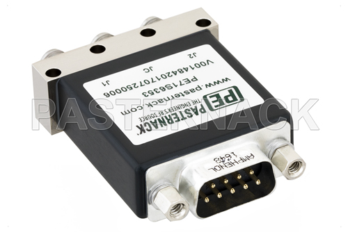 SPDT Electromechanical Relay Latching Switch, DC to 18 GHz, up to 90W, 12V, Indicators, SMA