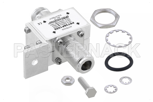 Type N F/F In/Out Bulkhead Coax RF Surge Protector 125MHz - 1GHz DC Block 500W 800uJ 20KA Blocking Cap and Gas Tube
