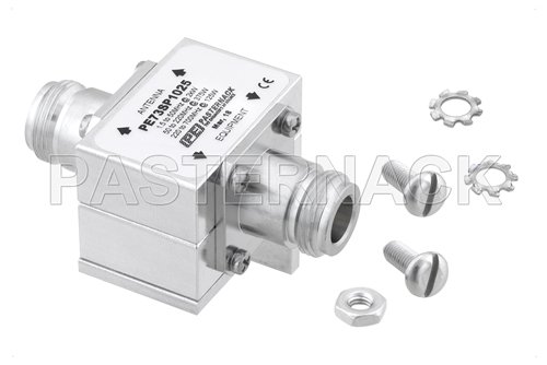 Type N F/F In/Out Coax RF Surge Protector 1.5MHz - 700MHz DC Block 2kW 3.5mJ 50kA Blocking Cap and Gas Tube