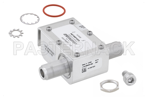 Type N F/F In/Out Coax RF Surge Protector 100MHz - 512MHz DC Block 750W IP67 .5uJ 20kA Filter Bracket Toward Body
