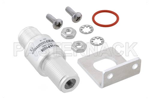 Type N F/F In/Out Bulkhead Coax RF Surge Protector DC - 7GHz and 3GHz - 4GHz DC Pass 90W IP67 20KA Gas Discharge Tube BiDirect