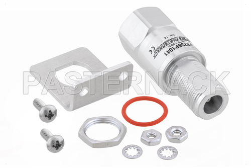 Type N F/M In/Out Bulkhead Coax RF Surge Protector DC - 7GHz and 3GHz - 4GHz DC Pass 90W IP67 20KA Gas Discharge Tube BiDirect