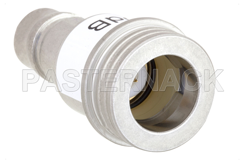 0 dB Fixed Attenuator, QN Male to QN Female Brass Tri-Metal Body Rated to 1 Watt Up to 3 GHz