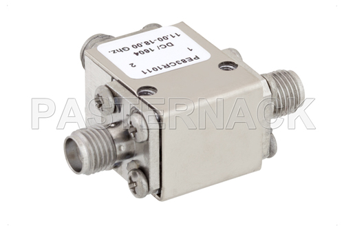 High Power Circulator With 20 dB Isolation From 11 GHz to 18 GHz, 50 Watts And SMA Female