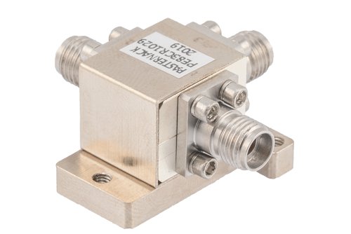 Circulator with 14 dB Isolation from 32 GHz to 36 GHz, 10 Watts and 2.92mm Female