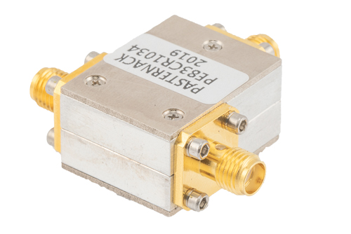 High Power Circulator with 17 dB Isolation from 4 GHz to 8 GHz, 80 Watts and SMA Female