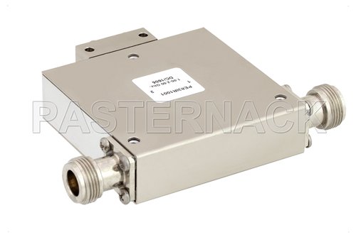 High Power Isolator With 18 dB Isolation From 1 GHz to 2 GHz, 50 Watts And N Female