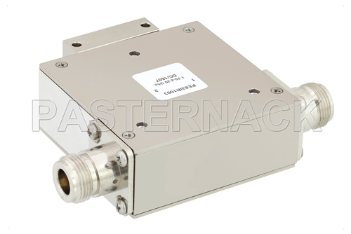 High Power Isolator With 20 dB Isolation From 1.7 GHz to 2.2 GHz, 50 Watts And N Female