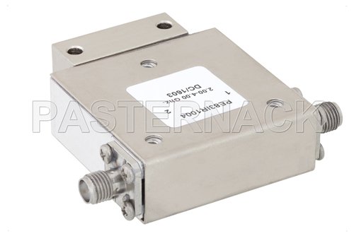 High Power Isolator With 20 dB Isolation From 2 GHz to 4 GHz, 50 Watts And SMA Female