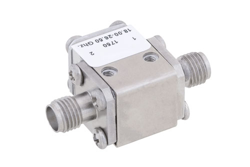 Dual Junction Isolator With 36 dB Isolation From 1 GHz to 2 GHz, 10 Watts And SMA Female