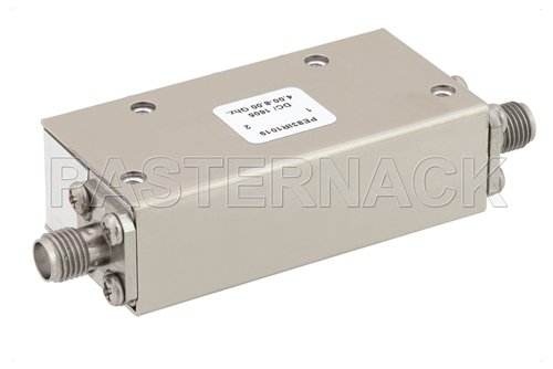 Dual Junction Isolator With 36 dB Isolation From 4 GHz to 8 GHz, 10 Watts And N Female