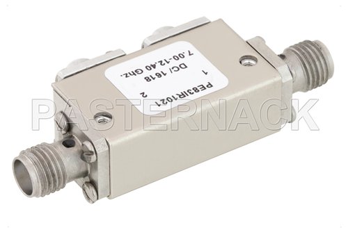Dual Junction Isolator With 40 dB Isolation From 7 GHz to 12.4 GHz, 5 Watts And N Female