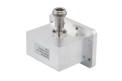 WR-187 CMR-187 Flange to N Female Waveguide to Coax Adapter Operating From 3.95 GHz to 5.85 GHz, C Band