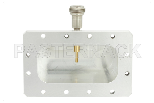 WR-284 CMR-284 Flange to N Female Waveguide to Coax Adapter Operating From 2.6 GHz to 3.95 GHz, S Band
