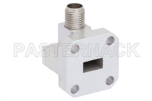 WR-28 Square Cover Flange to 2.92mm Female Waveguide to Coax Adapter Operating From 26.5 GHz to 40 GHz, Ka Band