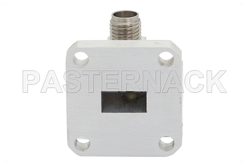 WR-34 Square Cover Flange to 2.92mm Female Waveguide to Coax Adapter Operating From 22 GHz to 33 GHz, K-Ka Band